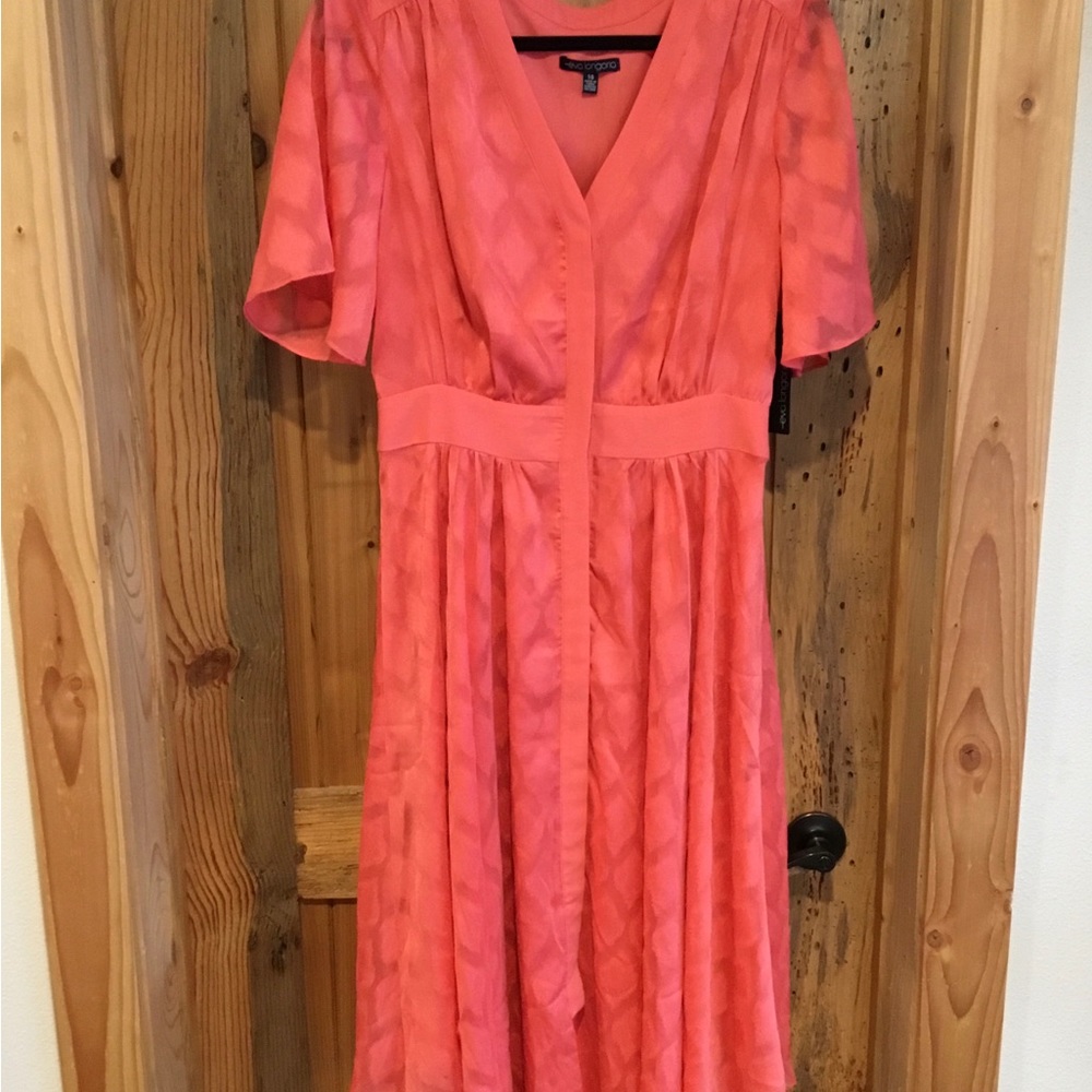 Eva Longoria NWT Fit and Flare Flowy MIDI Dress Sz-10